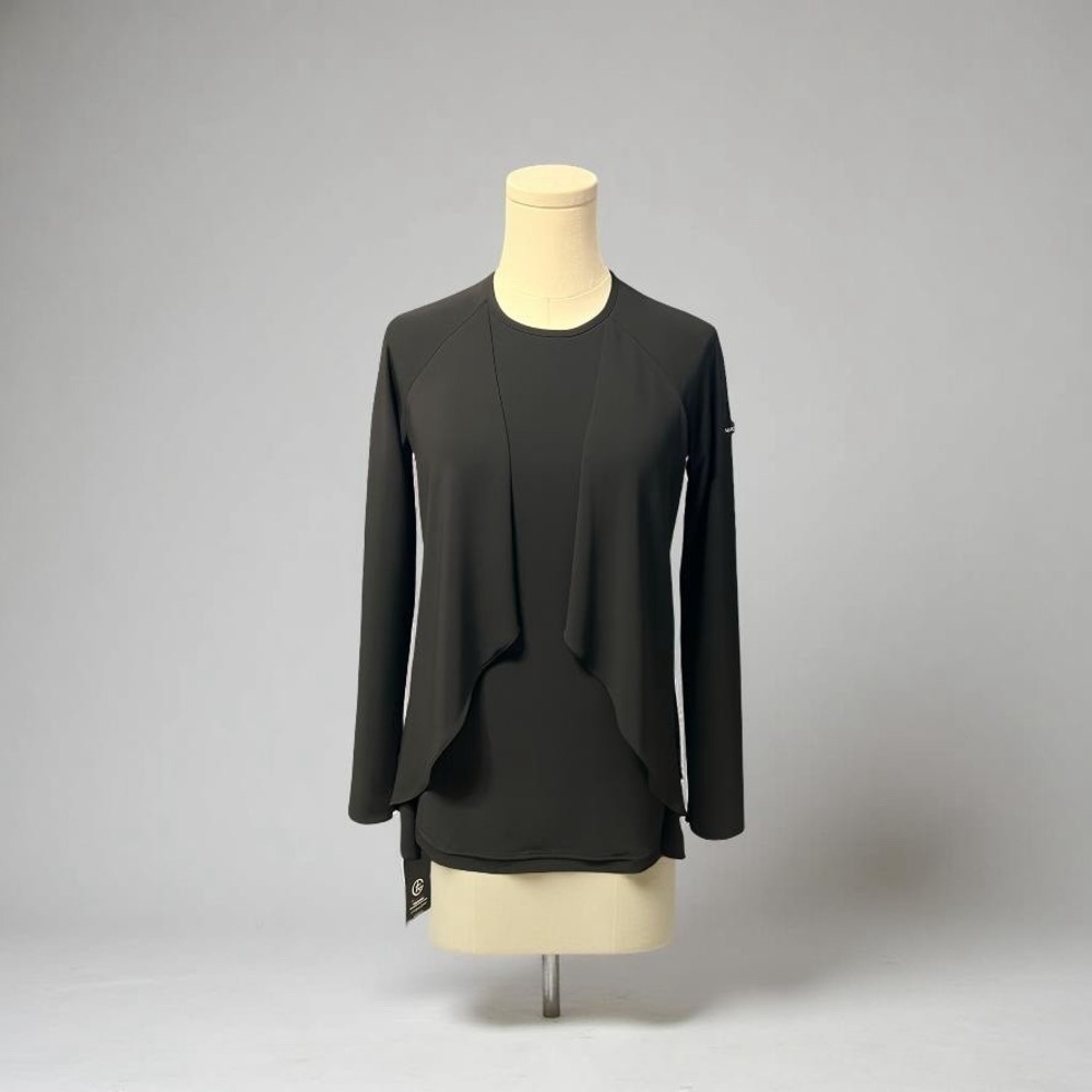Gloriadance Women's Black Layered Long Sleeve Top
